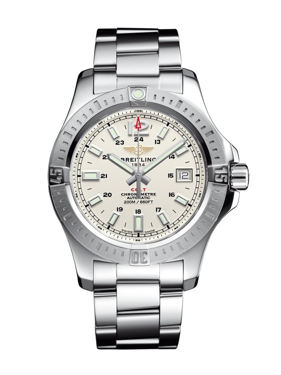 Breitling Colt 41 Automatic Stratus Silver / Bracelet • A1731311.G820 ...