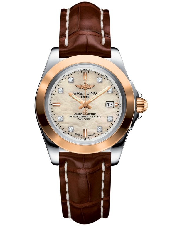Breitling Galactic 32 Sleek Edition Stainless Steel / Rose Gold / Pearl ...