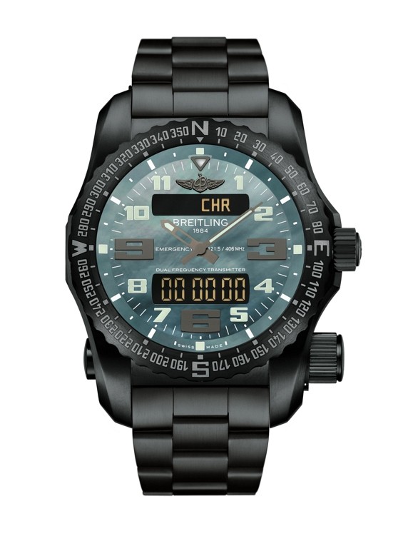 Breitling Emergency II Night Mission / Green Mother-of-Pearl / Bracelet ...