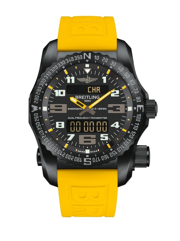 Breitling Emergency II Night Mission / Black Yellow / Rubber • V76325A4 ...