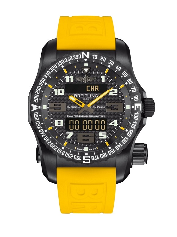 Breitling Emergency II Night Mission / Carbon Yellow / Rubber ...