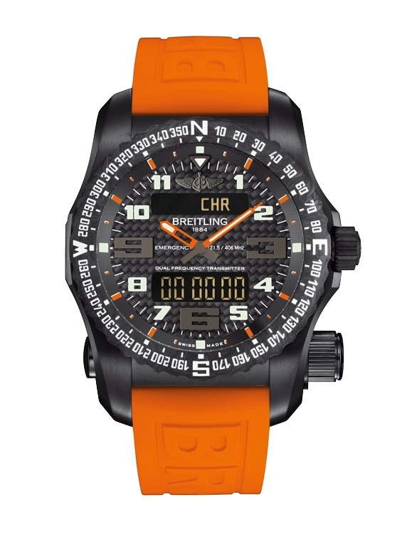 Breitling Emergency II Night Mission / Carbon Orange / Rubber ...