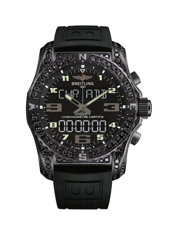 Breitling Cockpit B50 Night Mission Diamondworks / Black / Rubber ...