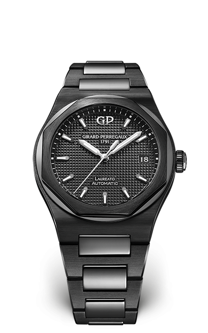 Girard-Perregaux Laureato 38 Automatic Ceramic / Black / Bracelet ...