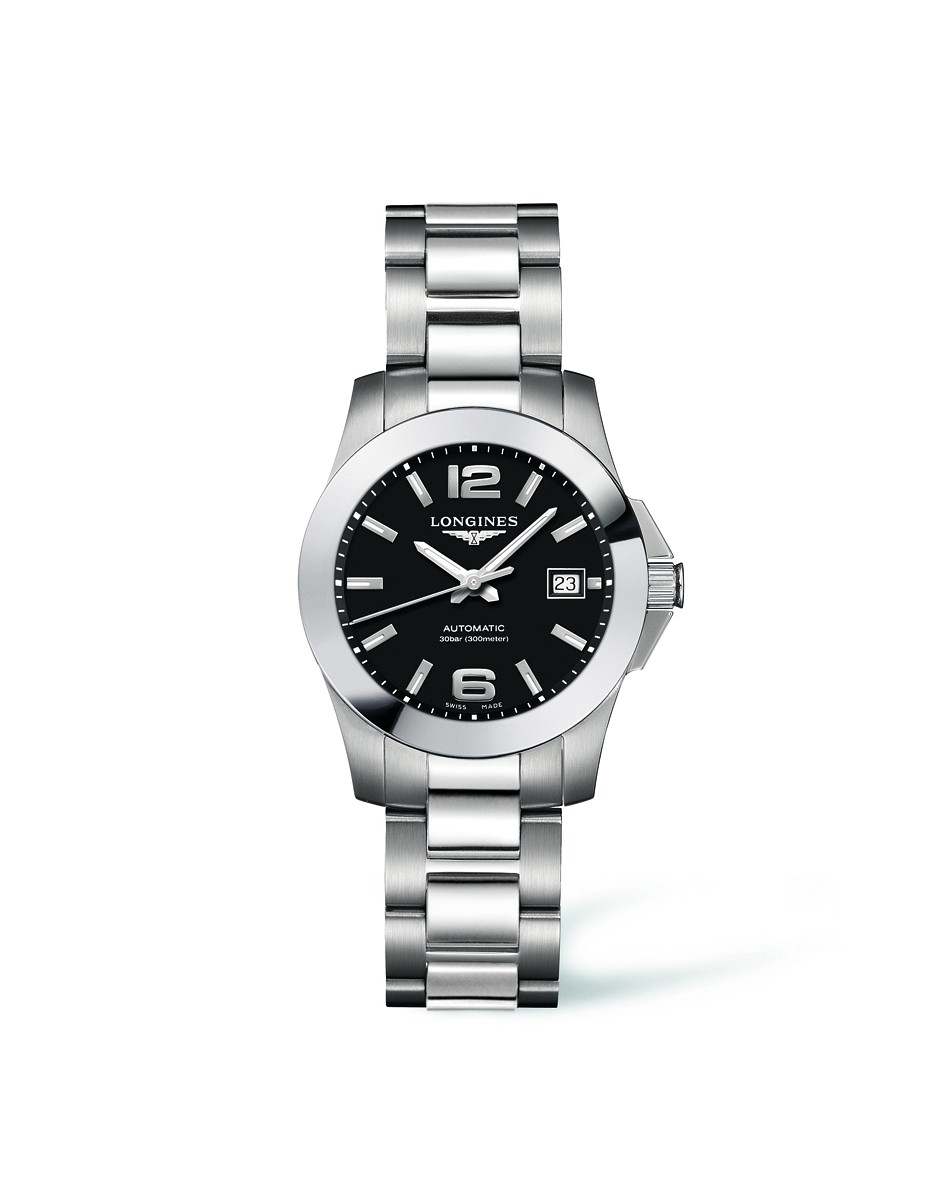 Longines Conquest 29.5 Automatic Stainless Steel Black • L3.276.4.58.6 ...