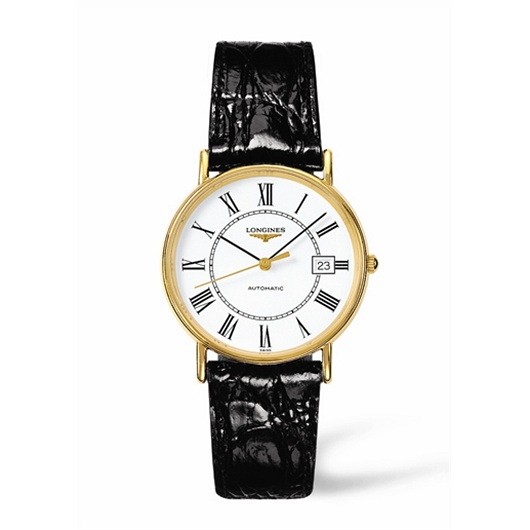 Longines Presence 34.5 Automatic Yellow Roman • L4.721.2.11.2 ...