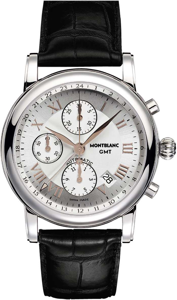 Montblanc Star Roman Chronograph GMT Automatic Silver • 36967 ...